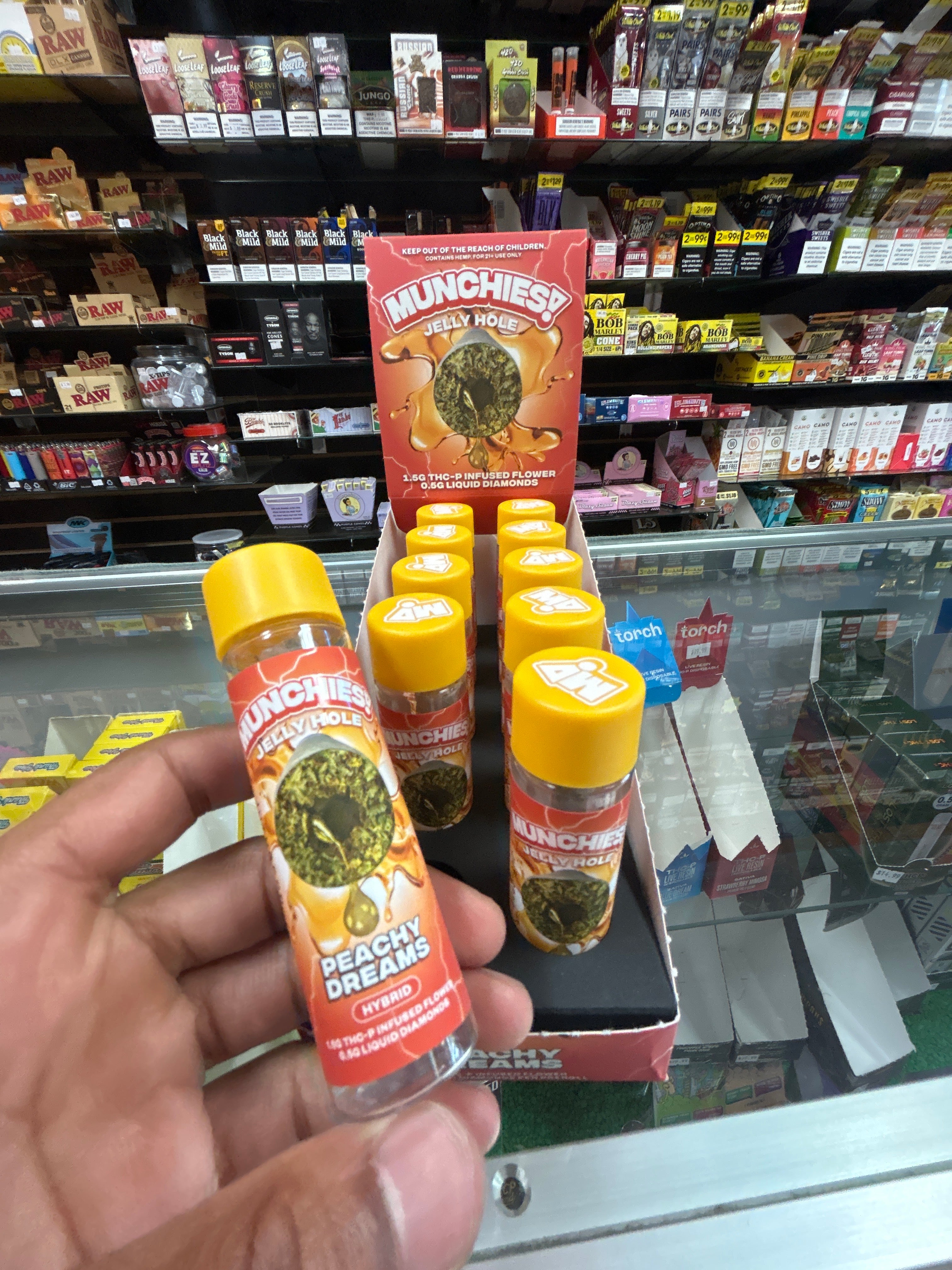 Munchies! Jelly Hole 1.5g – Hybrid “Peachy Dreams” | Sweet, Relaxing, & Euphoric