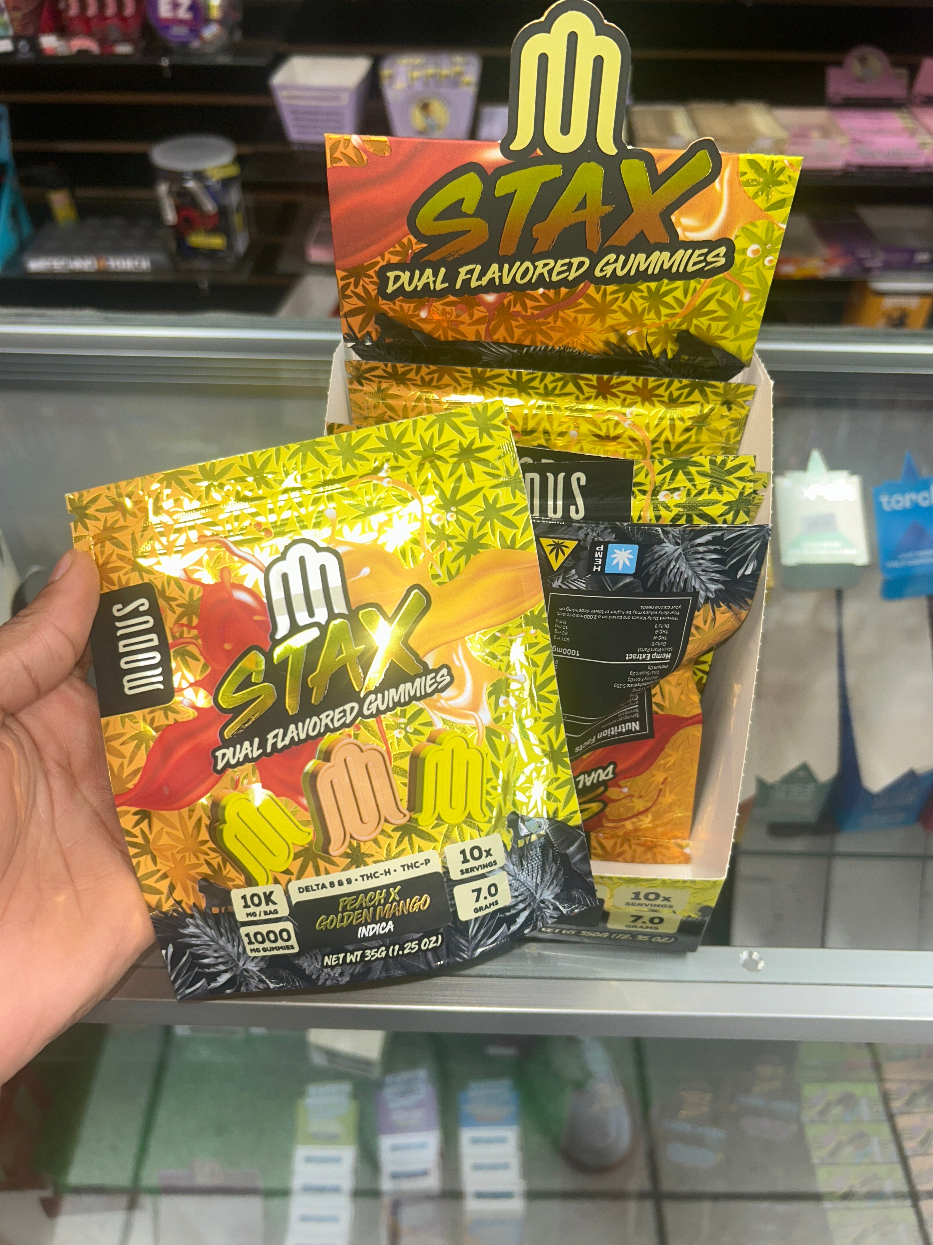 Modus Stax Dual-Flavored Gummies – 10,000mg (Peach x Golden Mango, 10 Gummies)