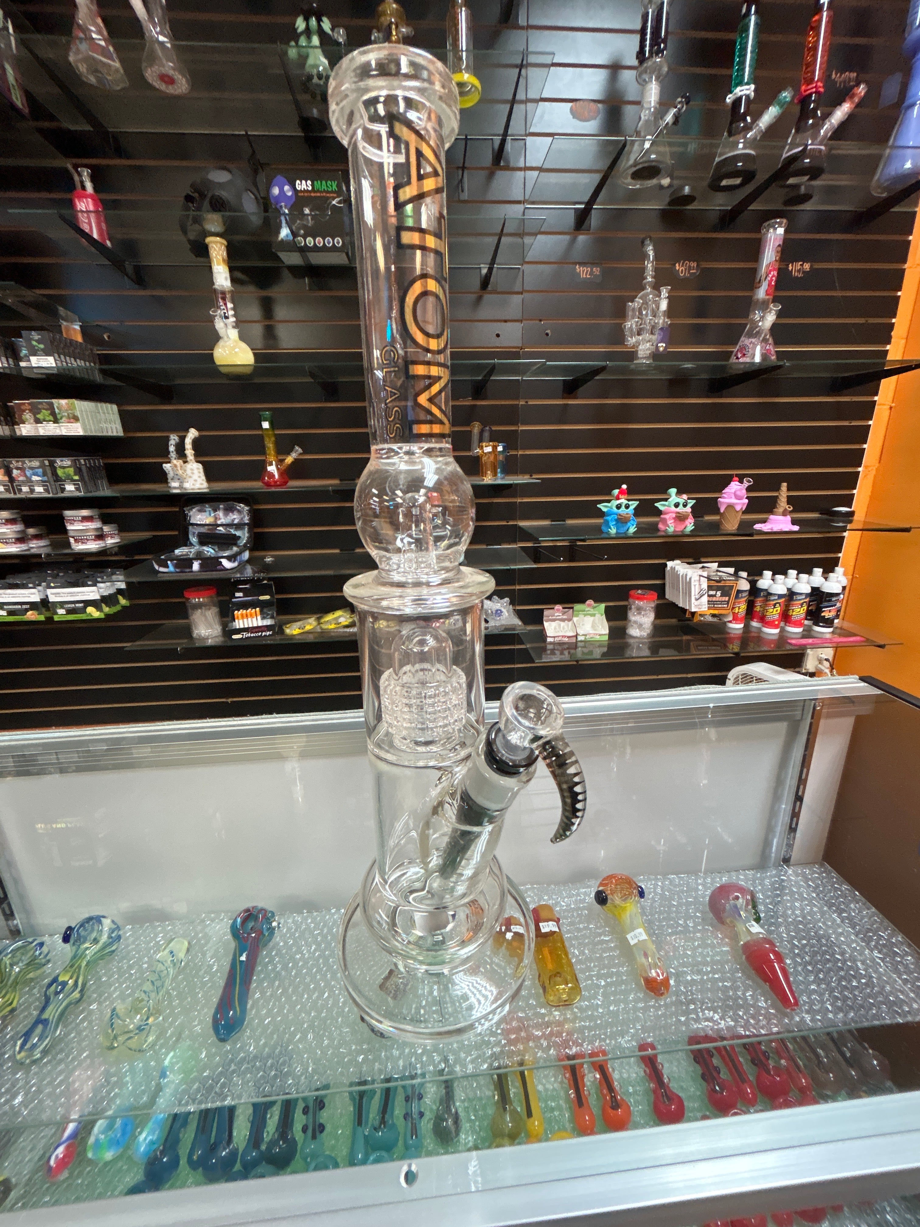 17" Atom Matrix Perc Heavy Straight Water Pipe – Premium Glass Bong for Smooth Hits