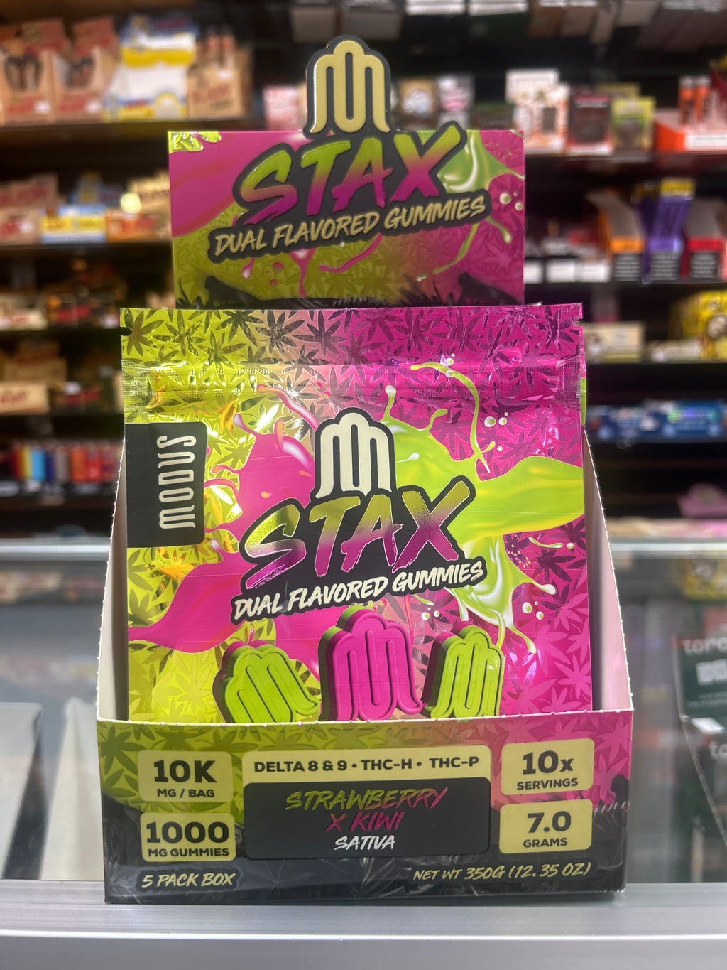 Modus Stax Dual-Flavored Gummies – 10,000mg Bag | Strawberry x Kiwi (1000mg Each)