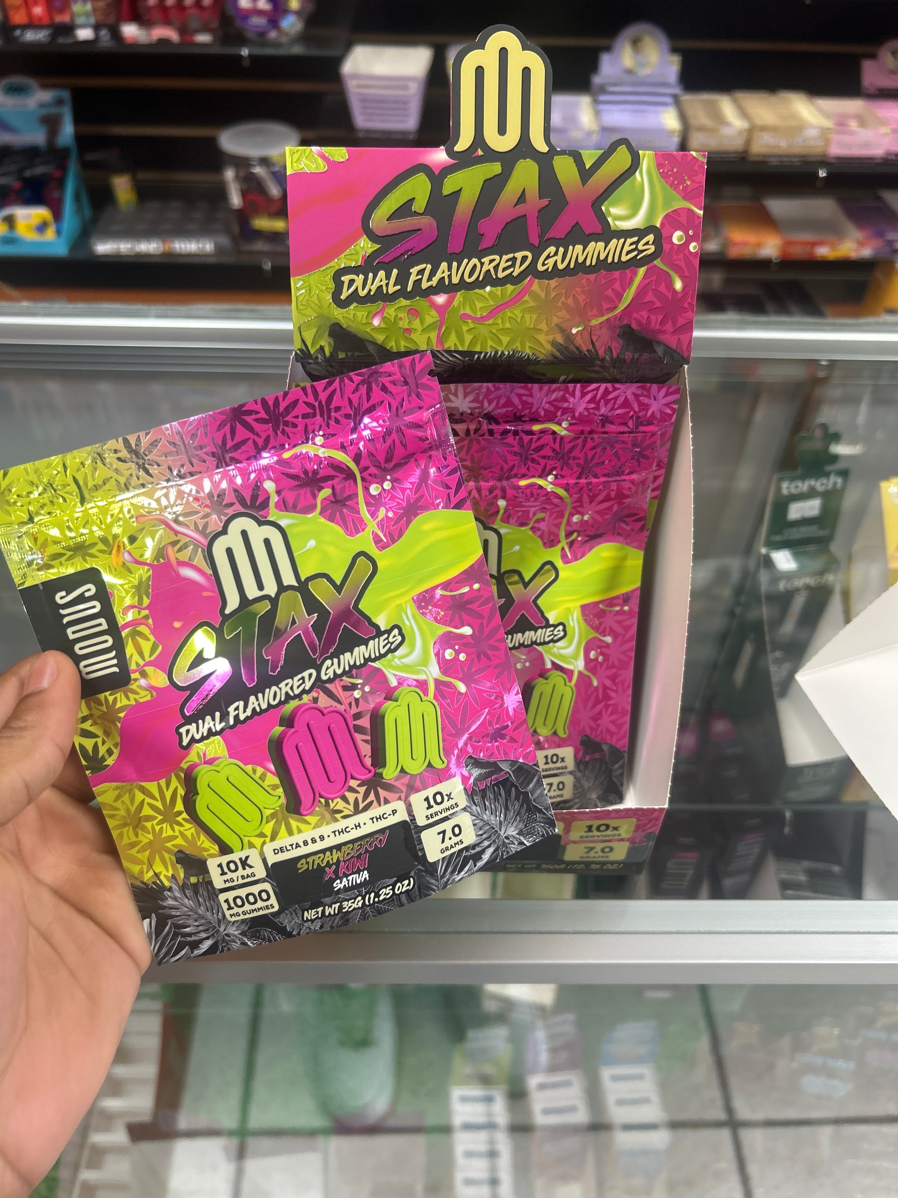 Modus Stax Dual-Flavored Gummies – 10,000mg Bag | Strawberry x Kiwi (1000mg Each)